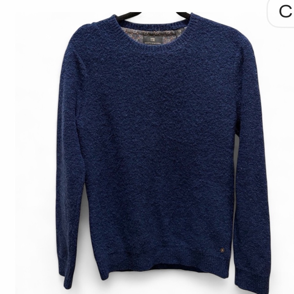 Scotch & Soda Navy Crewneck Wool Bland Sweater Small